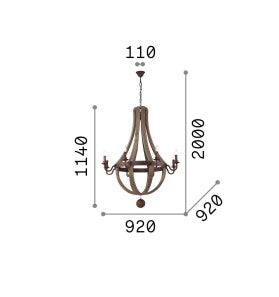 Lampa suspendata MILLENNIUM SP8 Ideal-Lux