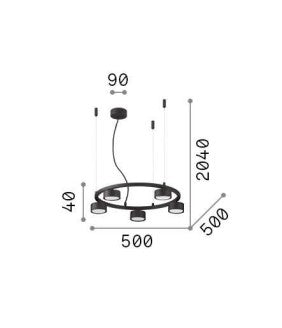 Lampa suspendata MINOR ROUND SP5 Ideal-Lux