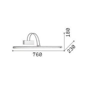 Aplica de perete BOW AP D76 Ideal-Lux