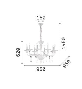 Lampa suspendata MIRAMARE SP8 Ideal-Lux