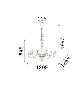 Lampă suspendată BRIGITTA SP12 Ideal-Lux