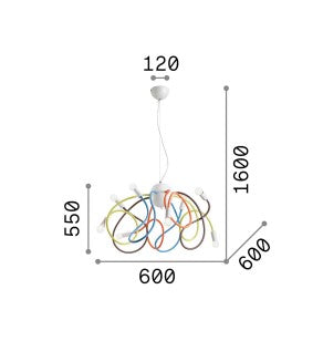 Lampa suspendata MULTIFLEX SP8 COLOR Ideal-Lux