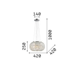 Lampă suspendată CALYPSO SP5 Ideal-Lux