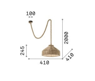 Lampă suspendată CANAPA SP1 Ideal-Lux