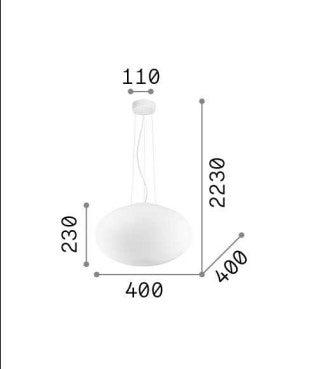 Lampă suspendată CANDY SP1 D40 Ideal-Lux