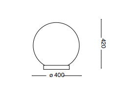 Lampă de masă MAPA BIANCO TL1 D40 Ideal-Lux