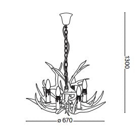 Lampa suspendata CHALET SP6 Ideal-Lux