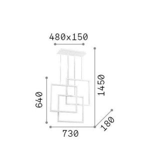 Lampa suspendata FRAME SP QUADRATO Ideal-Lux