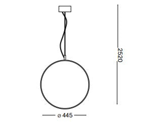 Lampă suspendată CIRCUS SP D44 Ideal-Lux