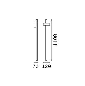 Bolard luminos HUB PT H110 Ideal-Lux