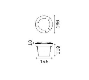 Bolard luminos LANDING PT BIG Ideal-Lux