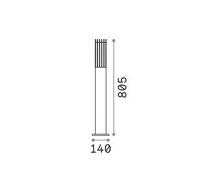 Bolard luminos MARTE PT1 Ideal-Lux