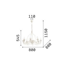 Lampa suspendata CORTE SP8 Ideal-Lux