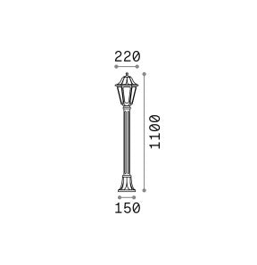 Bolard luminos DAFNE PT1 Ideal-Lux