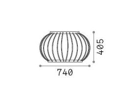 Bolard luminos DJAMBE PT D74 Ideal-Lux