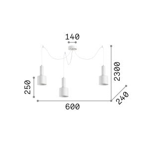 Lampa suspendata HOLLY SP3 Ideal-Lux