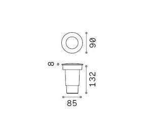 Spot incastrat de exterior GRAVITY PT ROUND SMALL Ideal-Lux