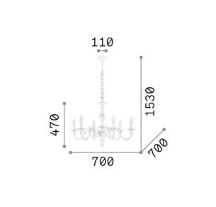 Lampa suspendata JUSTINE SP6 Ideal-Lux