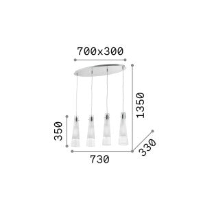 Lampa suspendata KUKY SP4 Ideal-Lux