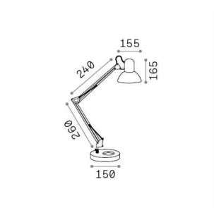 Lampă de masă KELLY TL1  Ideal-Lux