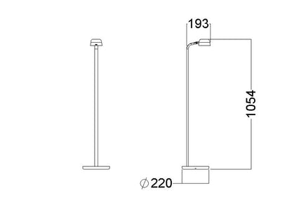 Lampadar Motus Floor 1 Glamox-Luxo, 800 940-927 D2W BAS EU