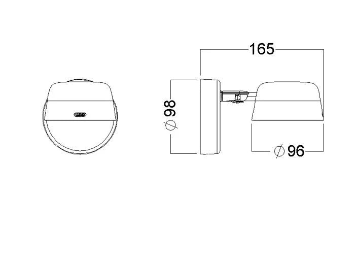 Aplica de perete Motus Wall Glamox-Luxo, 800 940-927 CP1.8 D2W EU