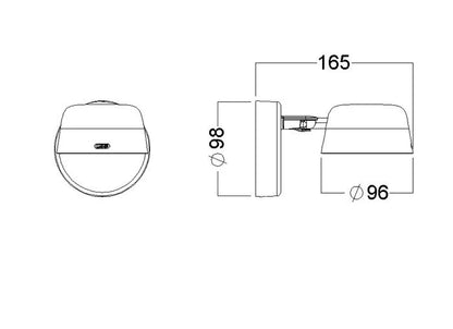 Aplica de perete Motus Wall Glamox-Luxo, 800 940-927 CP1.8 D2W EU